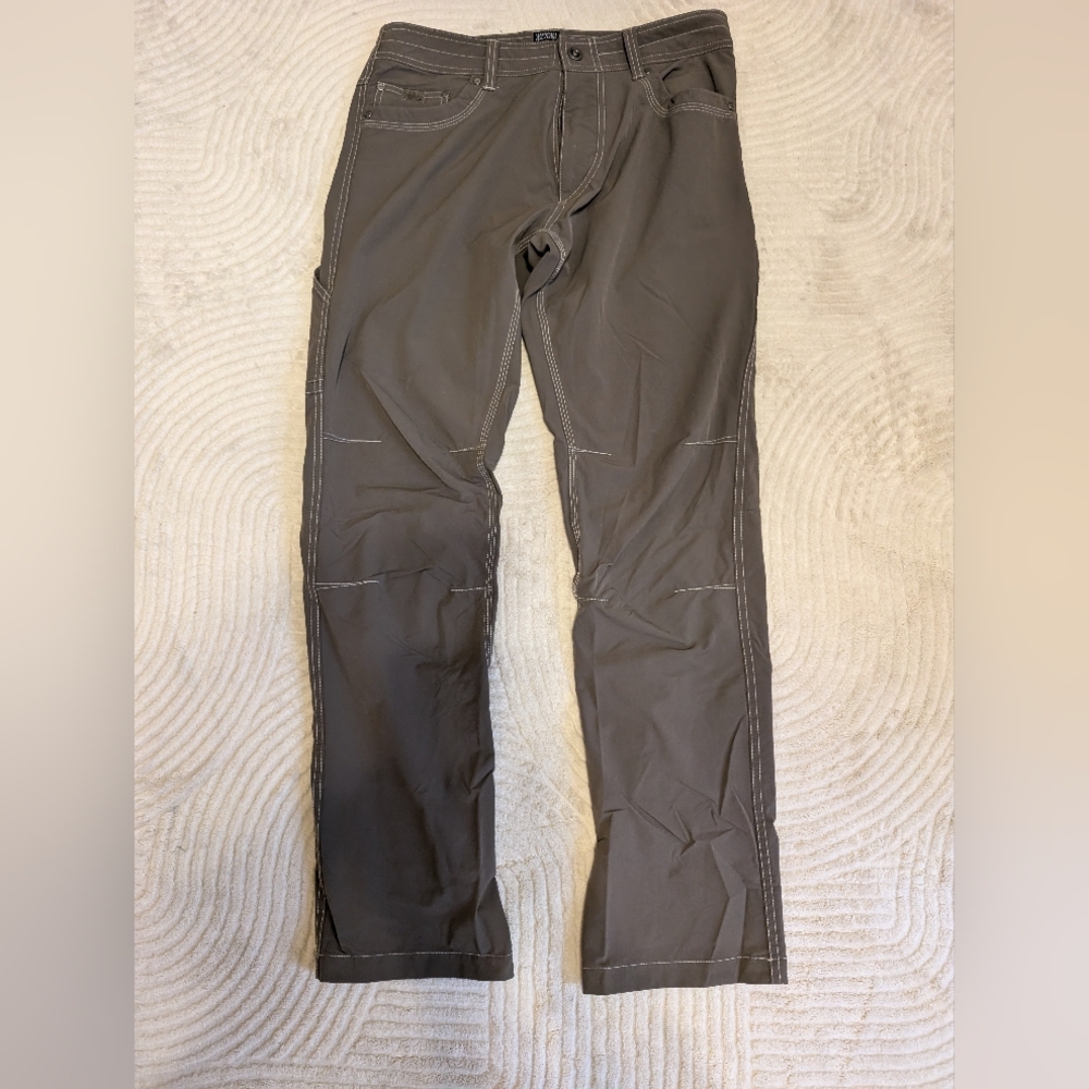 Kuhl Nylon Hiking Pants 32x32 Grayish Green.